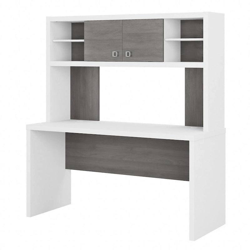 Bureau avec crédence et étagère supérieure