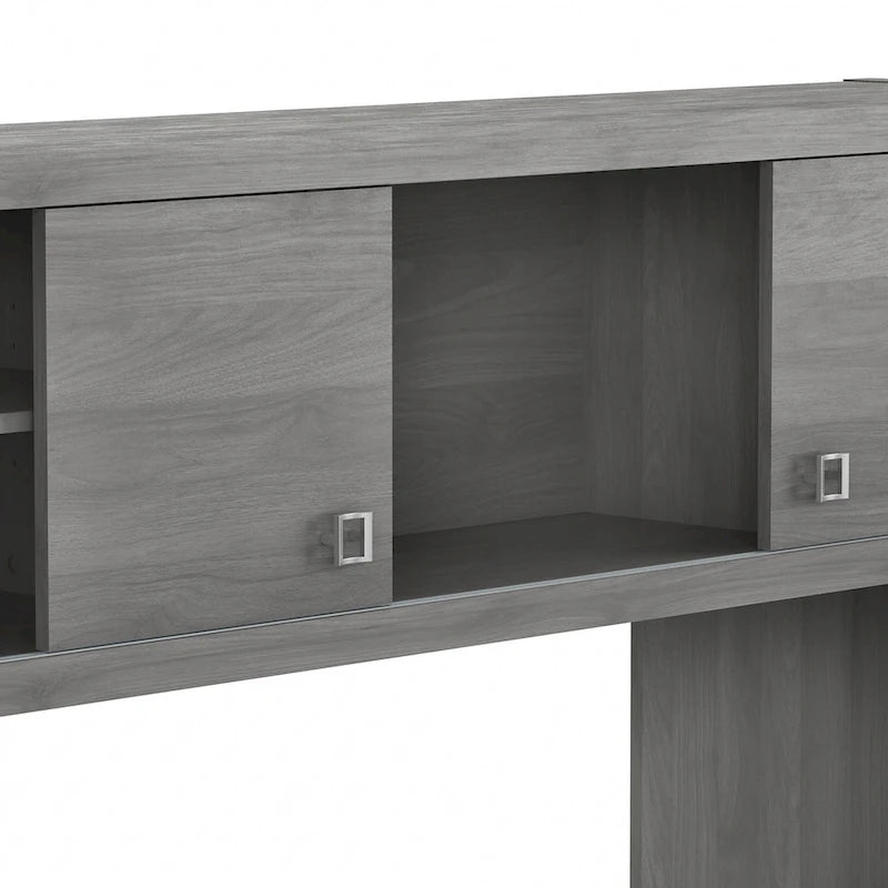 Bureau avec crédence et étagère supérieure