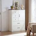 Farmhouse 5-Drawer Gentlemen's Chest, Tall Chest of Drawers, Organizer Storage for Living Room