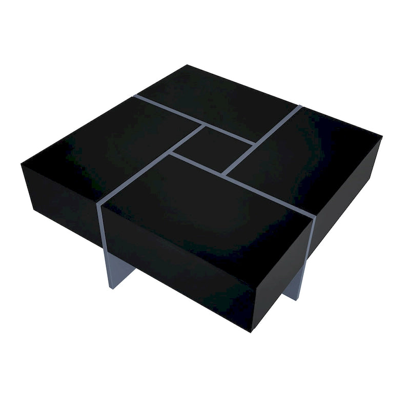 Table basse moderne et tendance avec rangement caché - 31.50 x 31.50 x 13.80