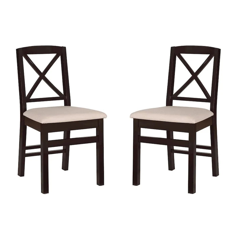 Esszimmerstuhl mit X-Rückenlehne (2er-Set)