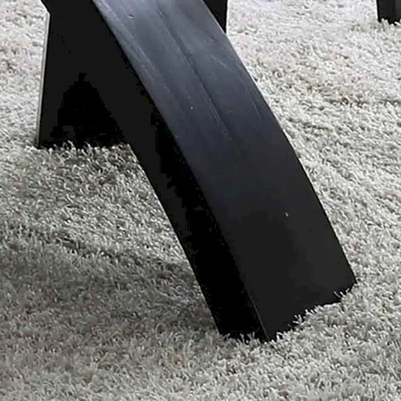 Mesa de comedor redonda contemporánea con tablero de vidrio de 52 pulgadas
