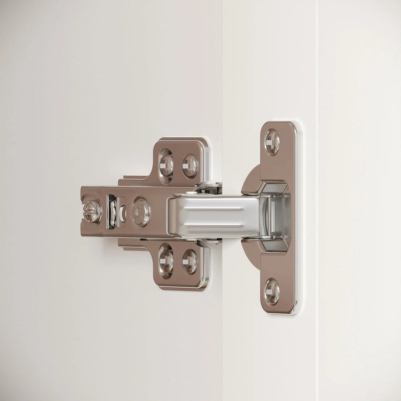 Armoire-penderie double avec miroirs en façade et rangement