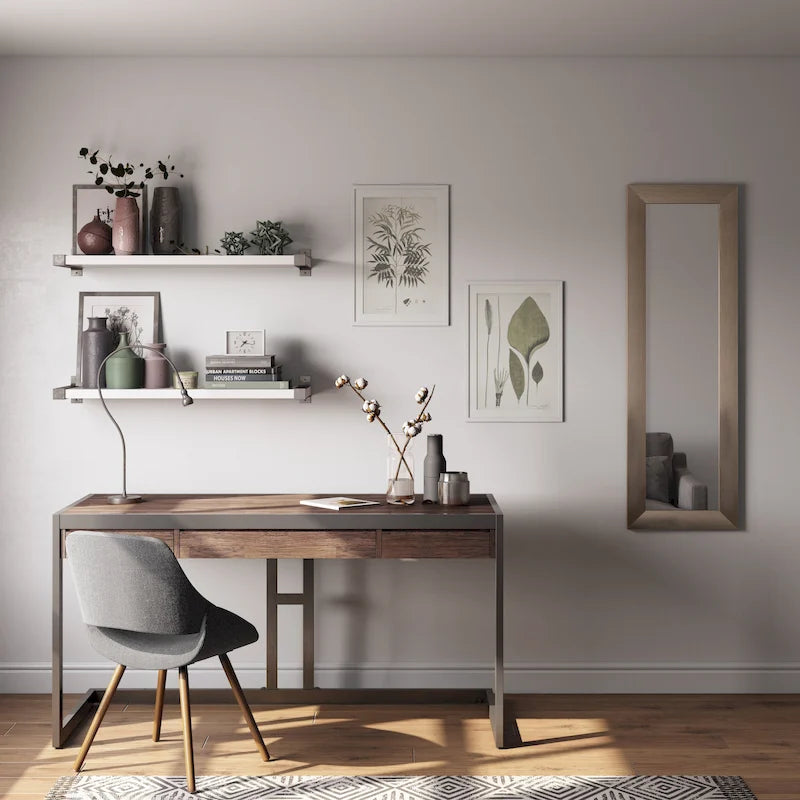 Bureau industriel en bois d’acacia massif
