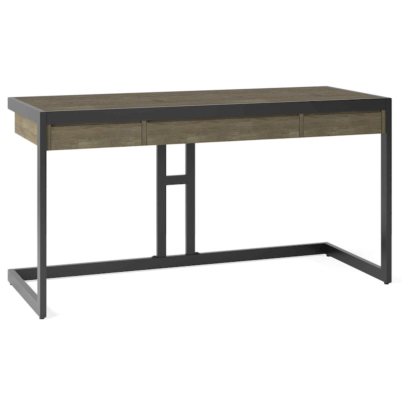 Bureau industriel en bois d’acacia massif