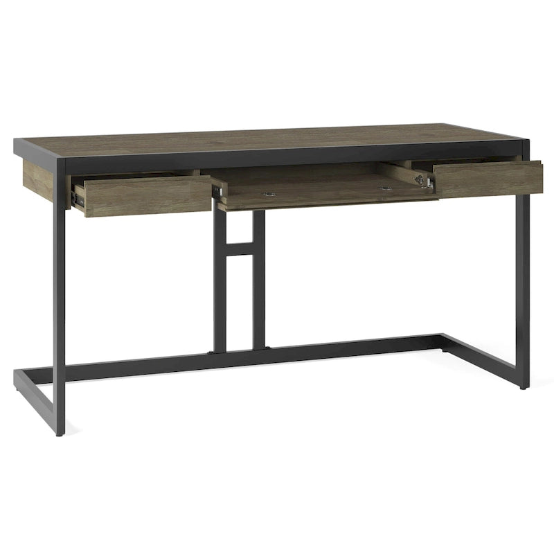 Bureau industriel en bois d’acacia massif
