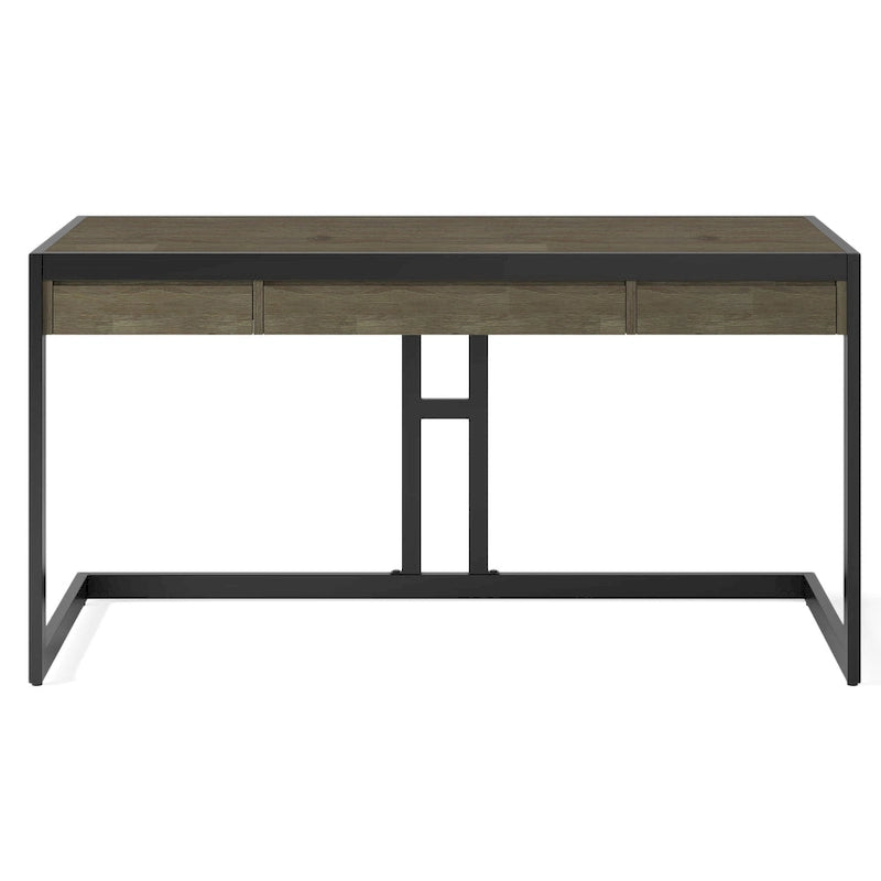 Bureau industriel en bois d’acacia massif