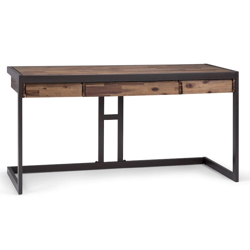 Bureau industriel en bois d’acacia massif