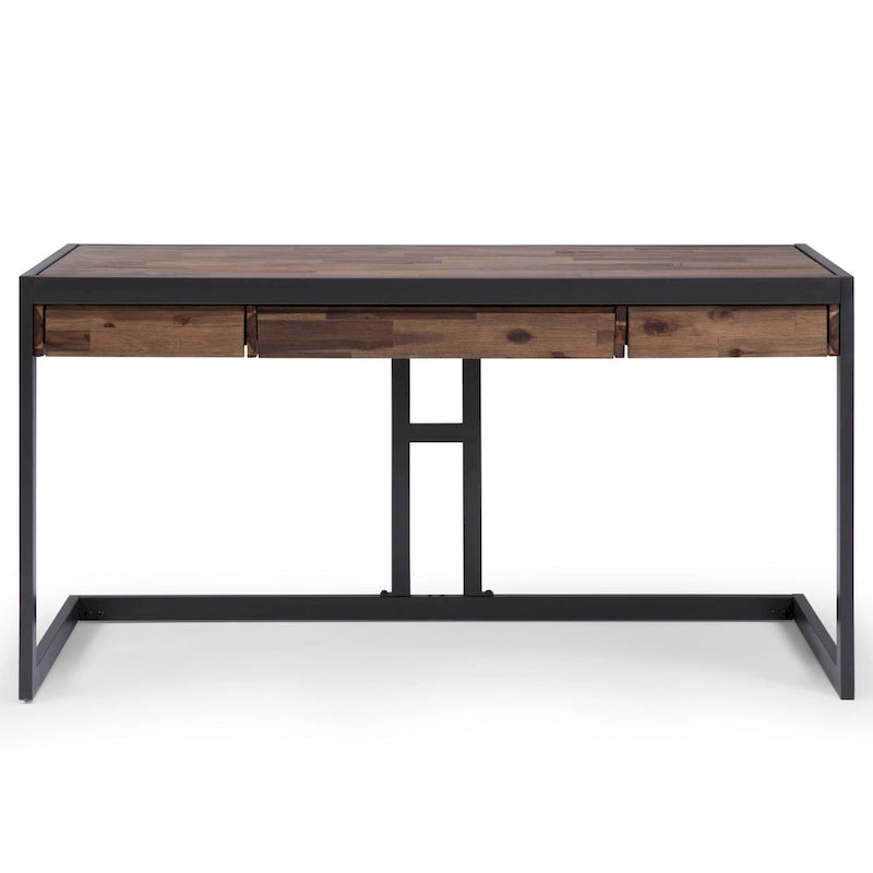 Bureau industriel en bois d’acacia massif
