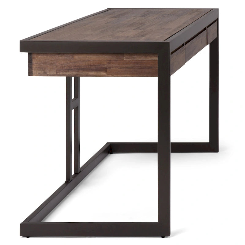 Bureau industriel en bois d’acacia massif