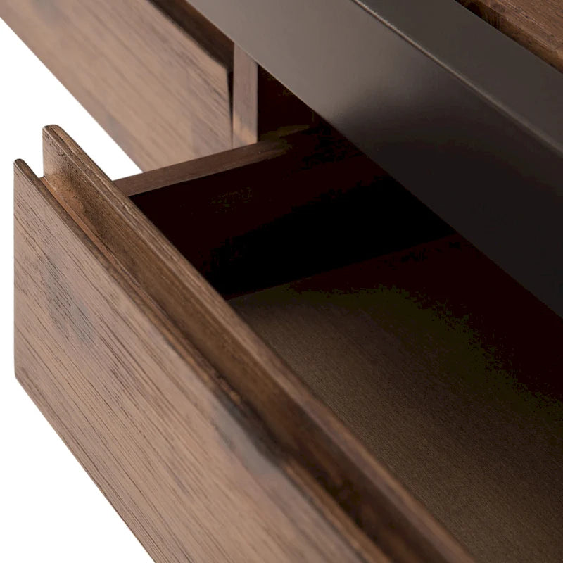 Bureau industriel en bois d’acacia massif