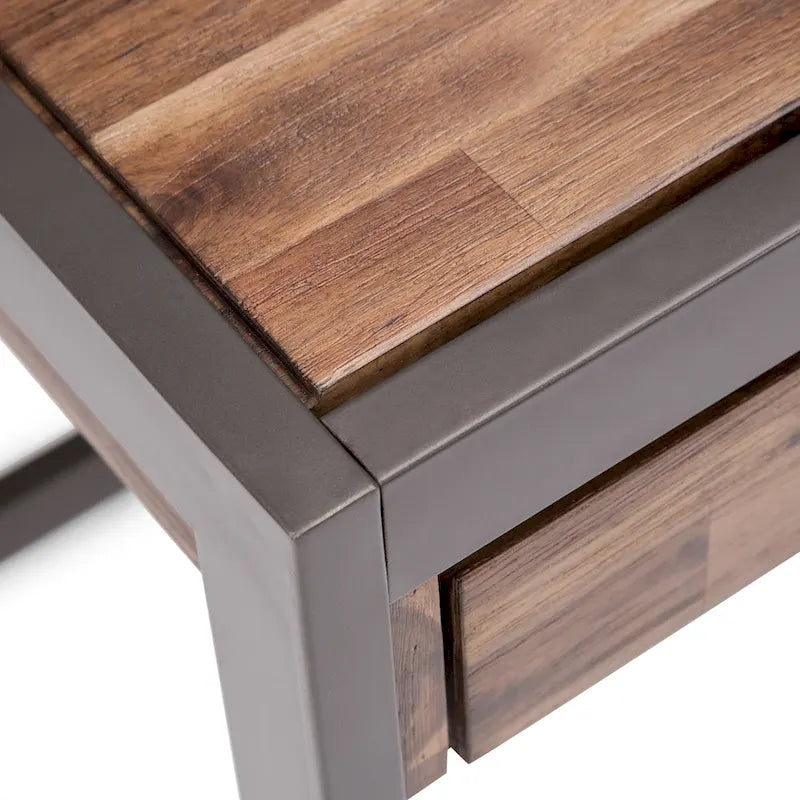Bureau industriel en bois d’acacia massif