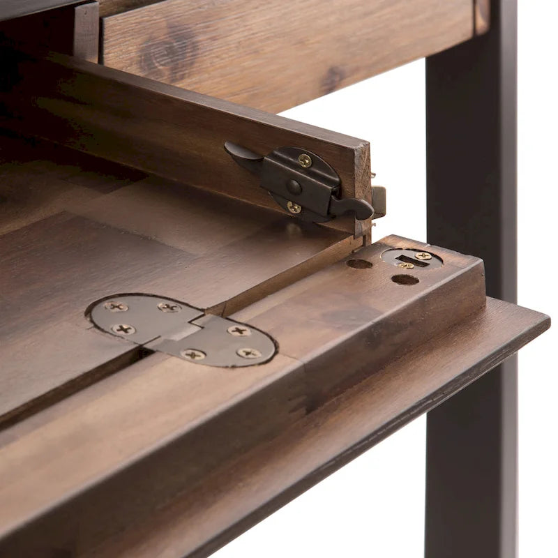 Bureau industriel en bois d’acacia massif