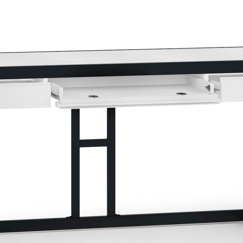Bureau industriel en bois d’acacia massif