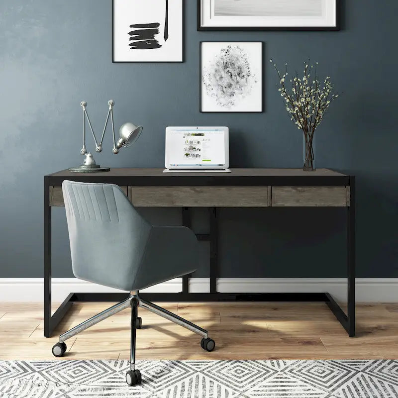 Bureau industriel en bois d’acacia massif
