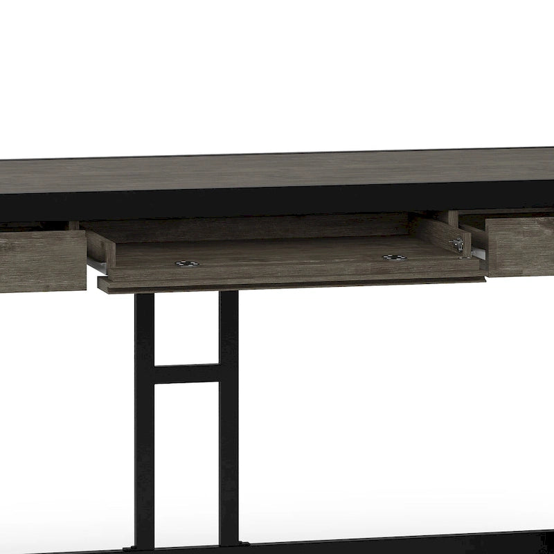 Bureau industriel en bois d’acacia massif