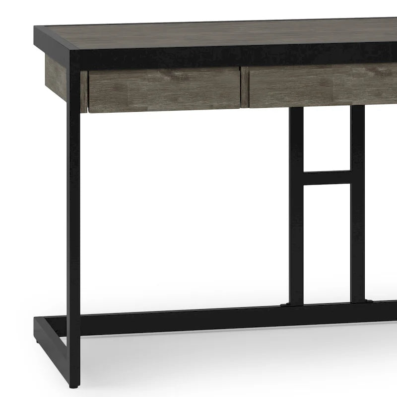 Bureau industriel en bois d’acacia massif
