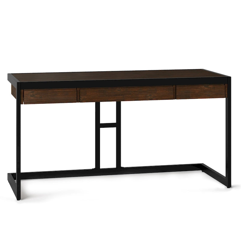 Bureau industriel en bois d’acacia massif