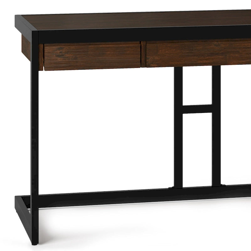 Bureau industriel en bois d’acacia massif