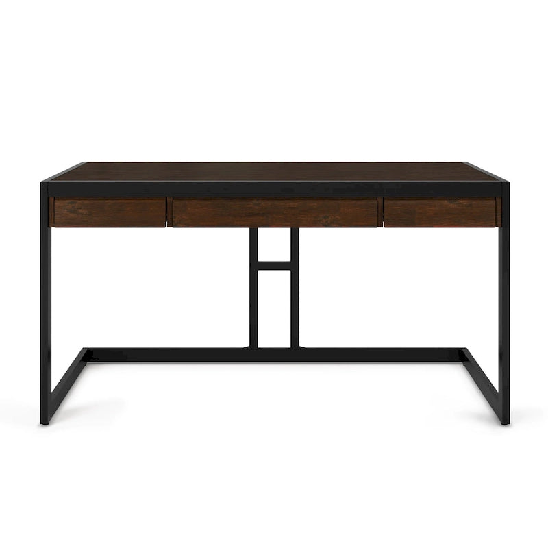 Bureau industriel en bois d’acacia massif