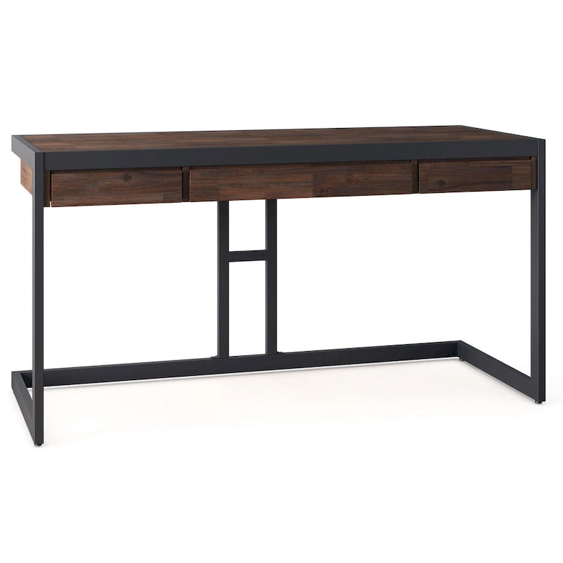 Bureau industriel en bois d’acacia massif