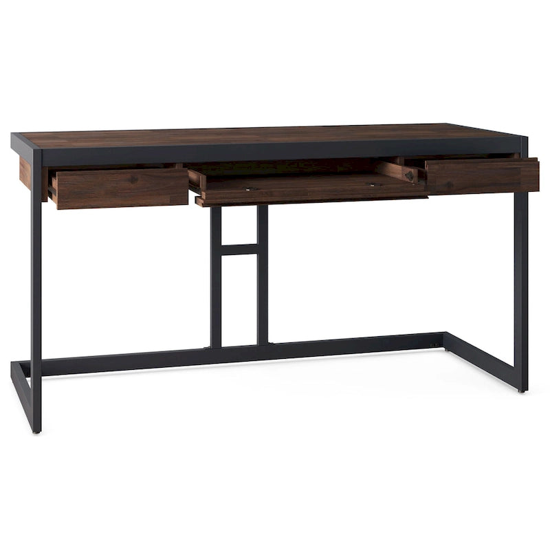 Bureau industriel en bois d’acacia massif