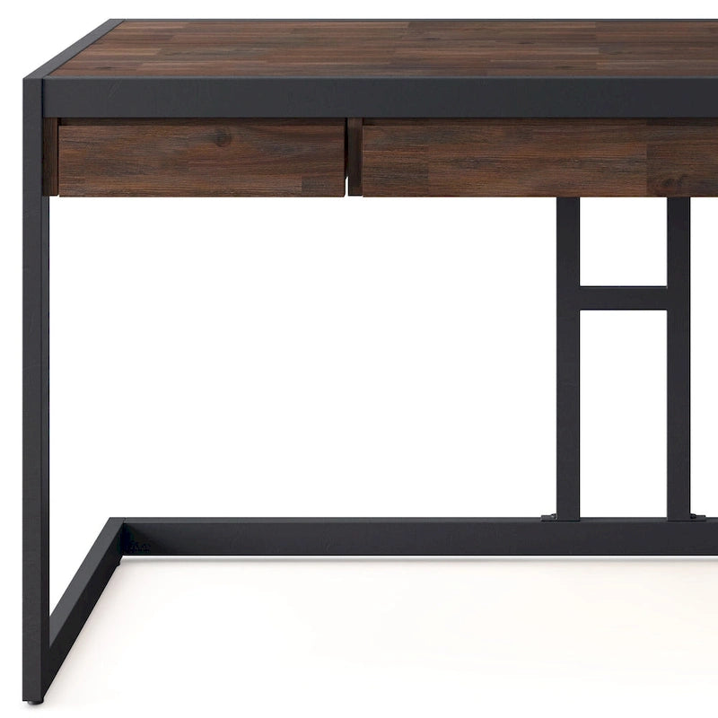Bureau industriel en bois d’acacia massif