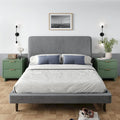 Nachttisch-Set aus Massivholz im Mid-Century-Stil mit 2 Schubladen (2er-Set)