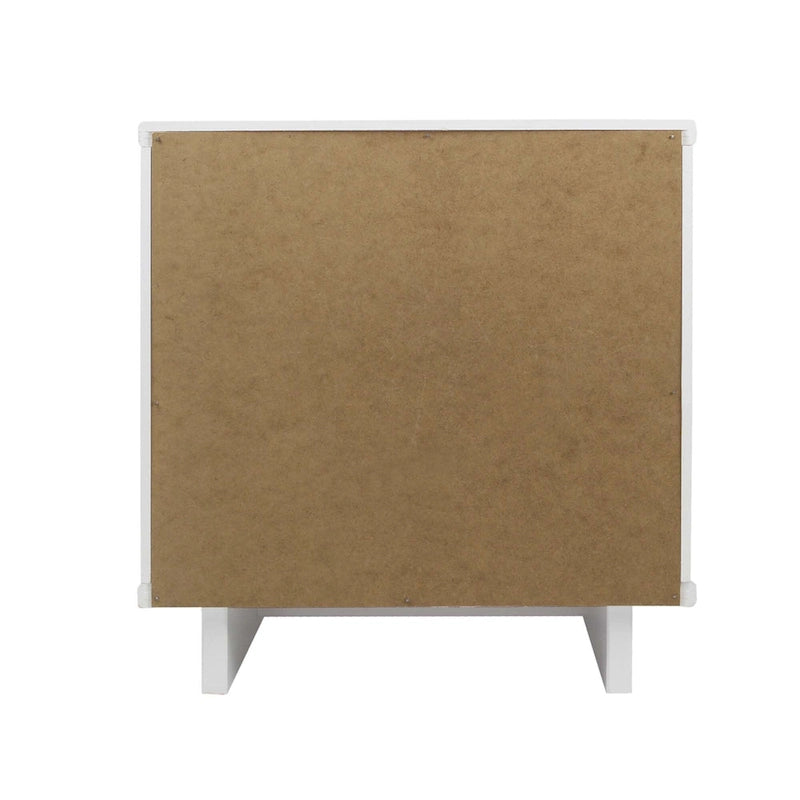 Nachttisch-Set aus Massivholz im Mid-Century-Stil mit 2 Schubladen (2er-Set)