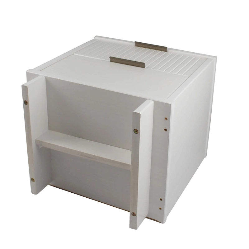 Nachttisch-Set aus Massivholz im Mid-Century-Stil mit 2 Schubladen (2er-Set)