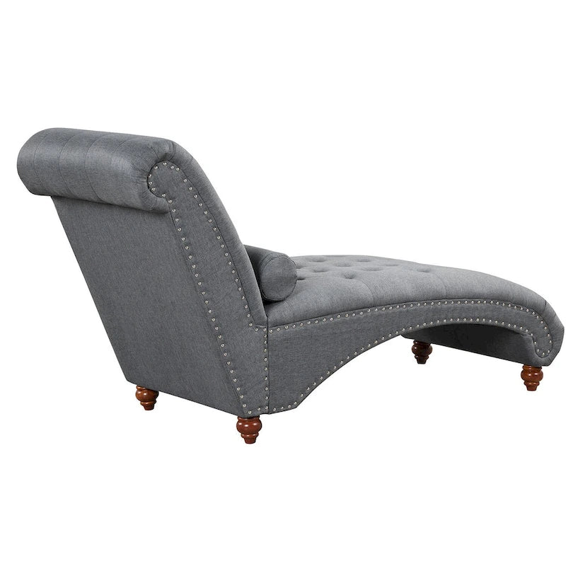 Chaise longue d’intérieur moderne sans accoudoirs en velours avec 1 coussin traversin