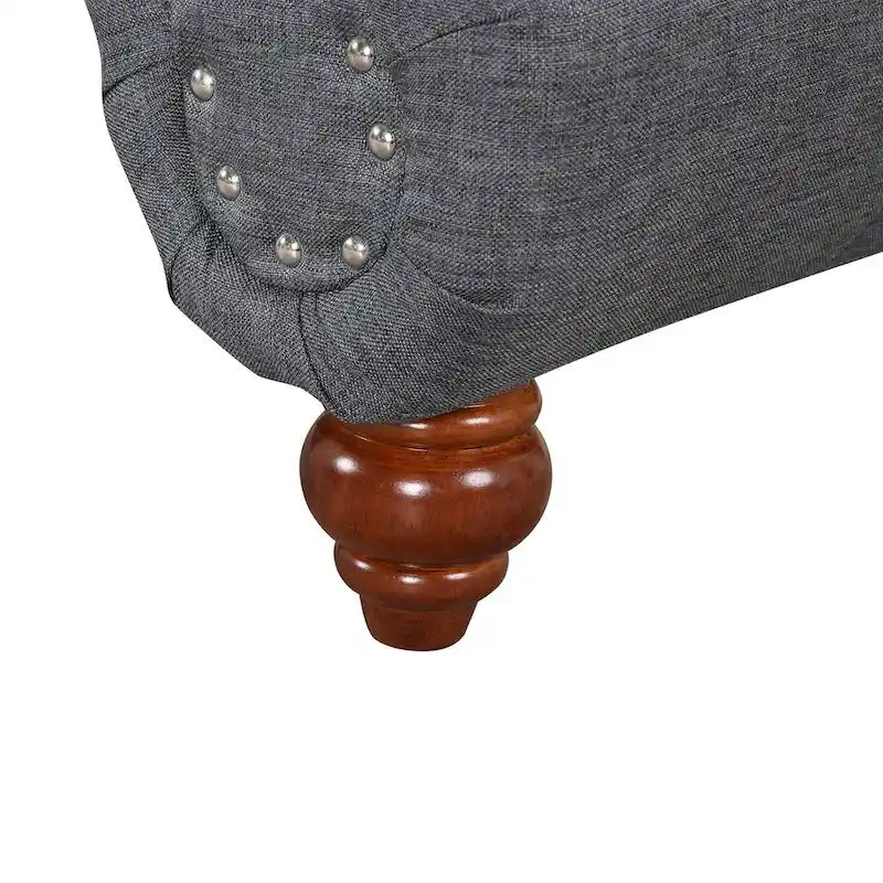 Chaise longue d’intérieur moderne sans accoudoirs en velours avec 1 coussin traversin