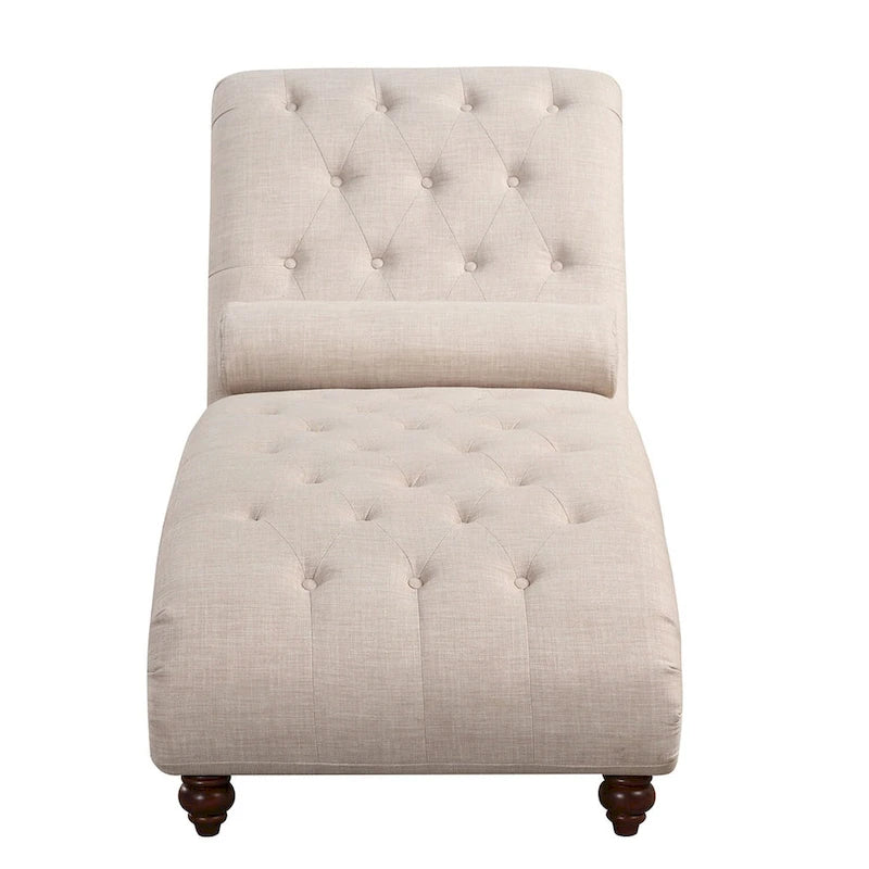 Chaise longue d’intérieur moderne sans accoudoirs en velours avec 1 coussin traversin