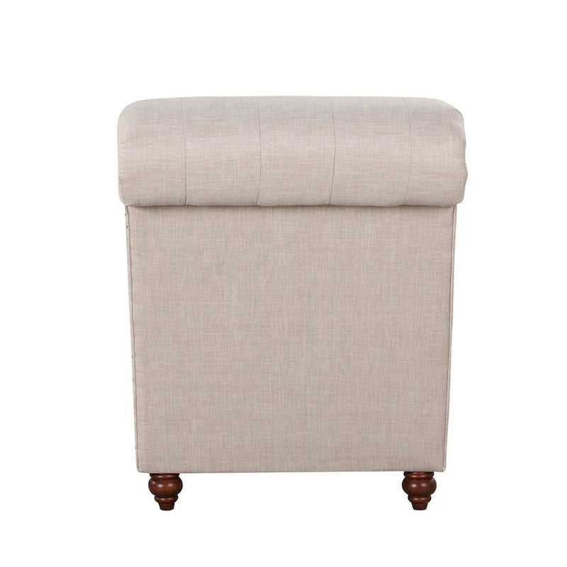 Chaise longue d’intérieur moderne sans accoudoirs en velours avec 1 coussin traversin
