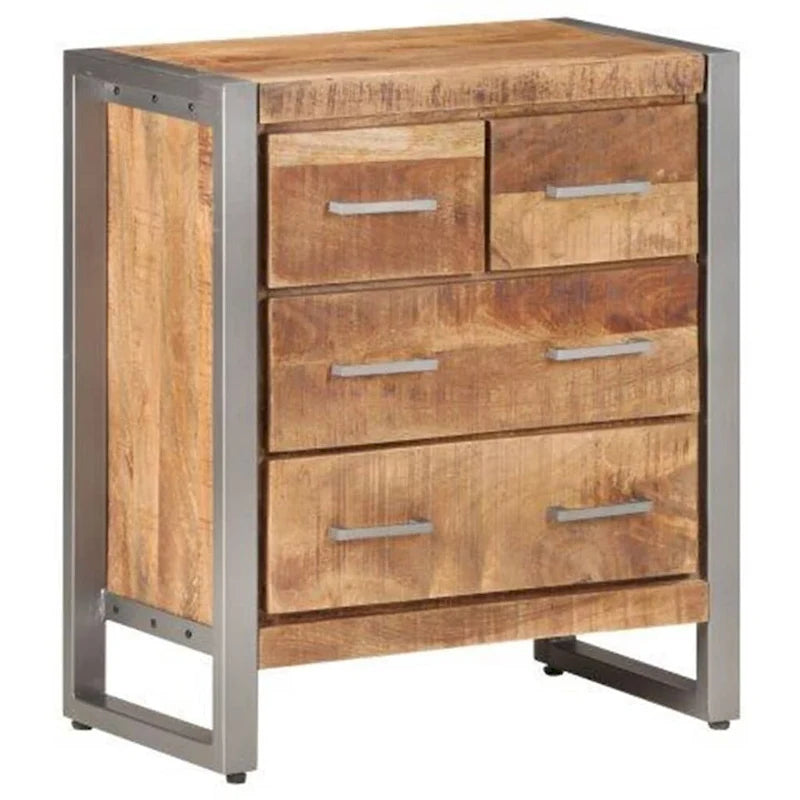 Sideboard aus rauem Mangoholz, 23.6x13.8x27.6