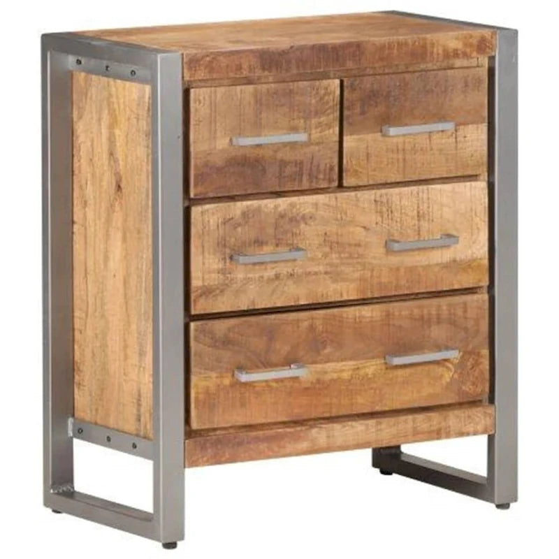 Sideboard aus rauem Mangoholz, 23.6x13.8x27.6