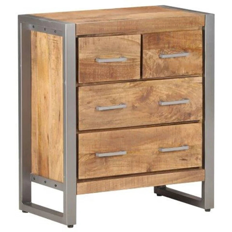 Sideboard aus rauem Mangoholz, 23.6x13.8x27.6