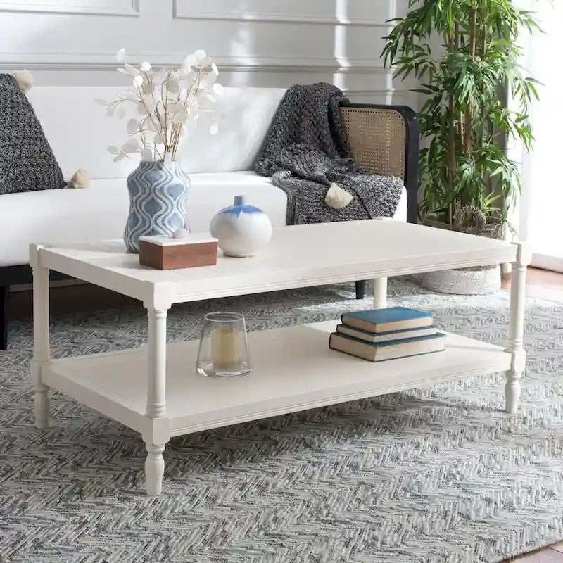 Table basse blanche - 47.2 x 23.6 x 18.9 - 47Wx24Dx19H