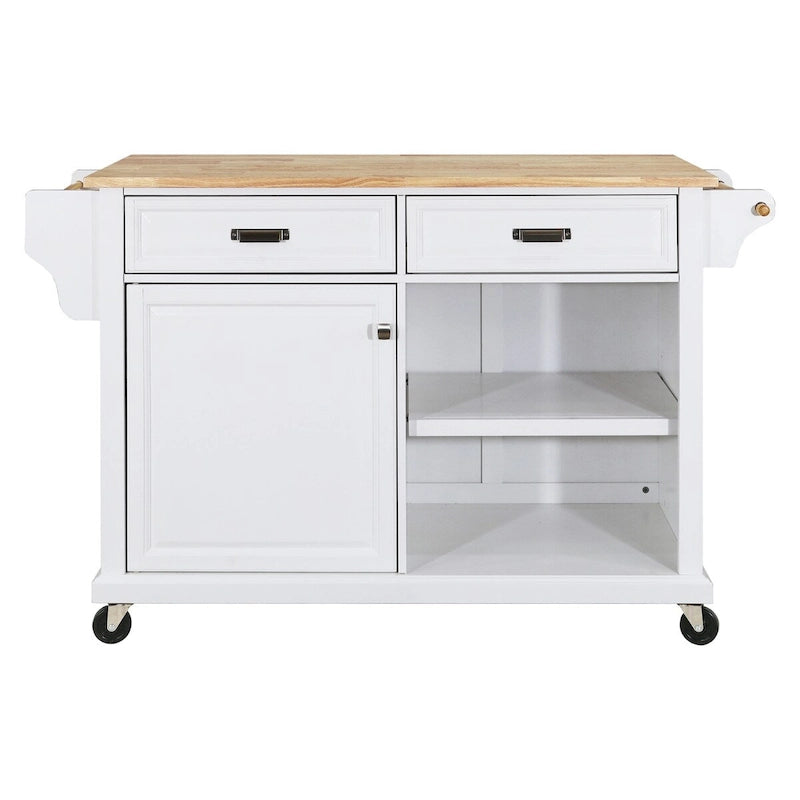 Carrito isla de cocina con almacenamiento para el comedor