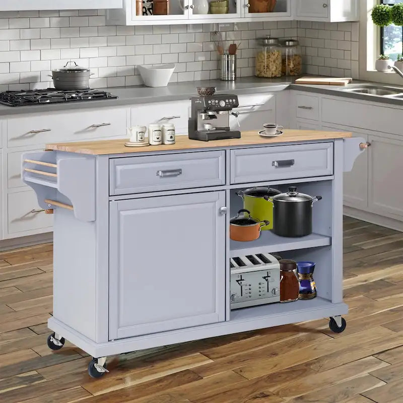 Chariot îlot de cuisine avec rangement pour la salle à manger