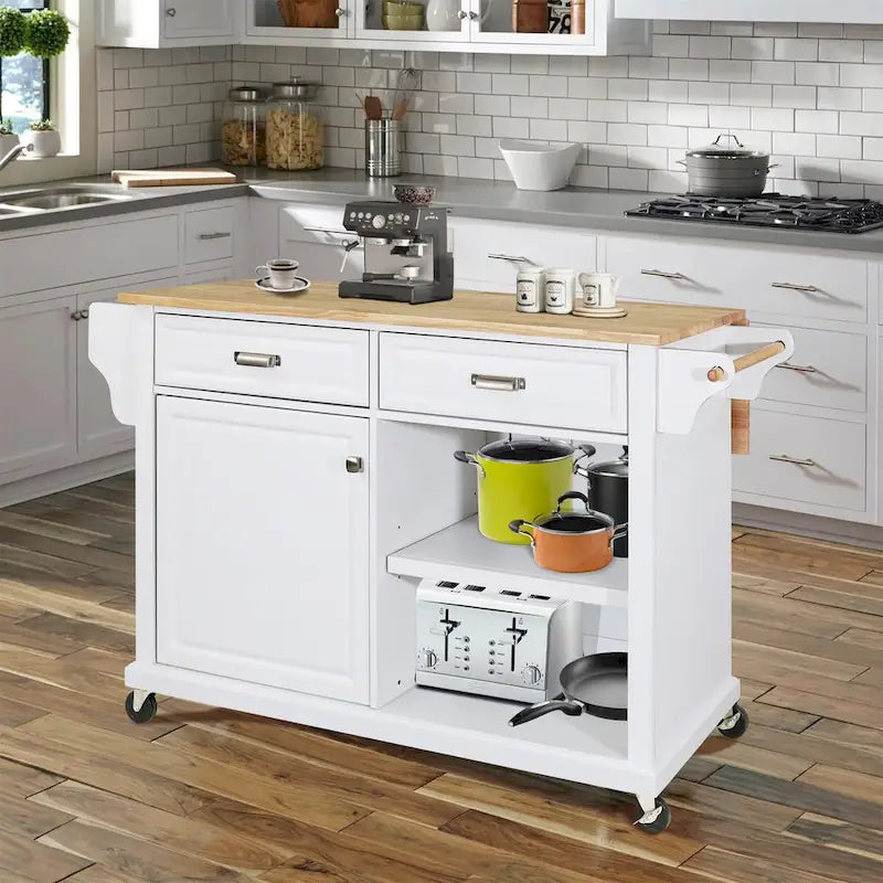 Chariot îlot de cuisine avec rangement pour la salle à manger
