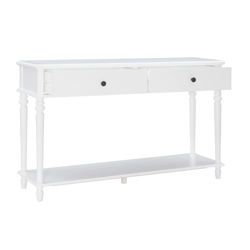 Mesa consola de madera blanca