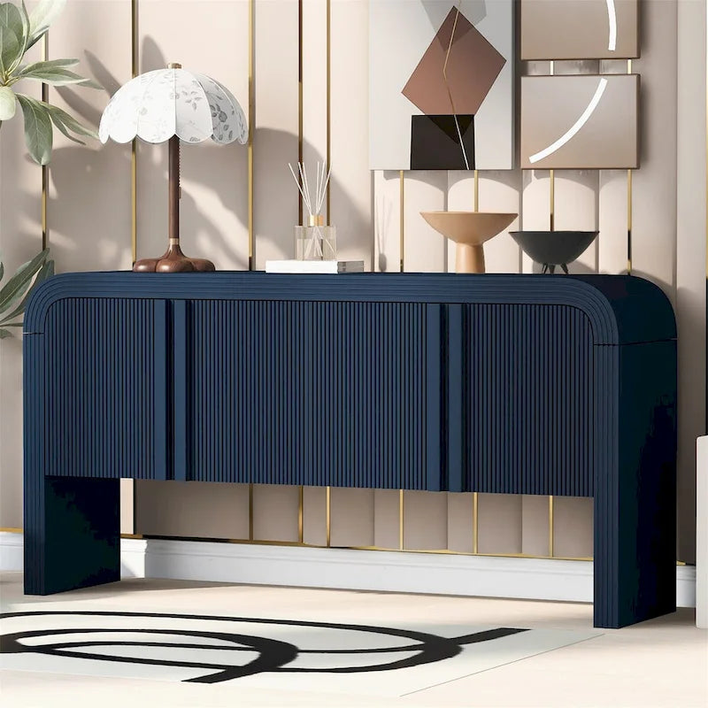 Armoire de rangement à rayures avec 4 portes