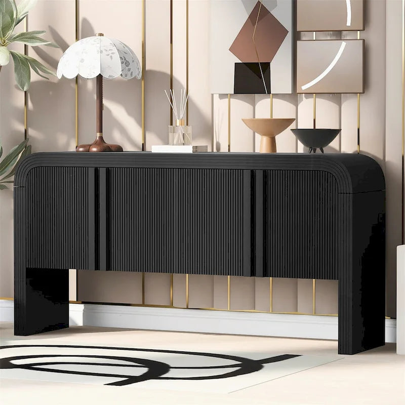 Armoire de rangement à rayures avec 4 portes
