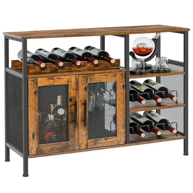 Meuble bar avec porte-bouteilles - 37.8D x 13.4W x 31.1H