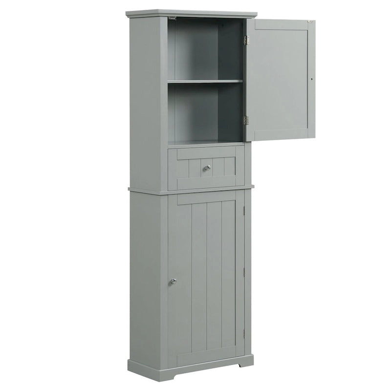 Hoher Badezimmerschrank mit Schublade und verstellbarem Einlegeboden