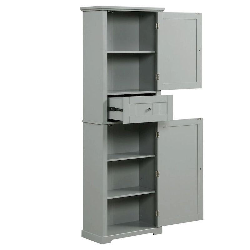 Hoher Badezimmerschrank mit Schublade und verstellbarem Einlegeboden