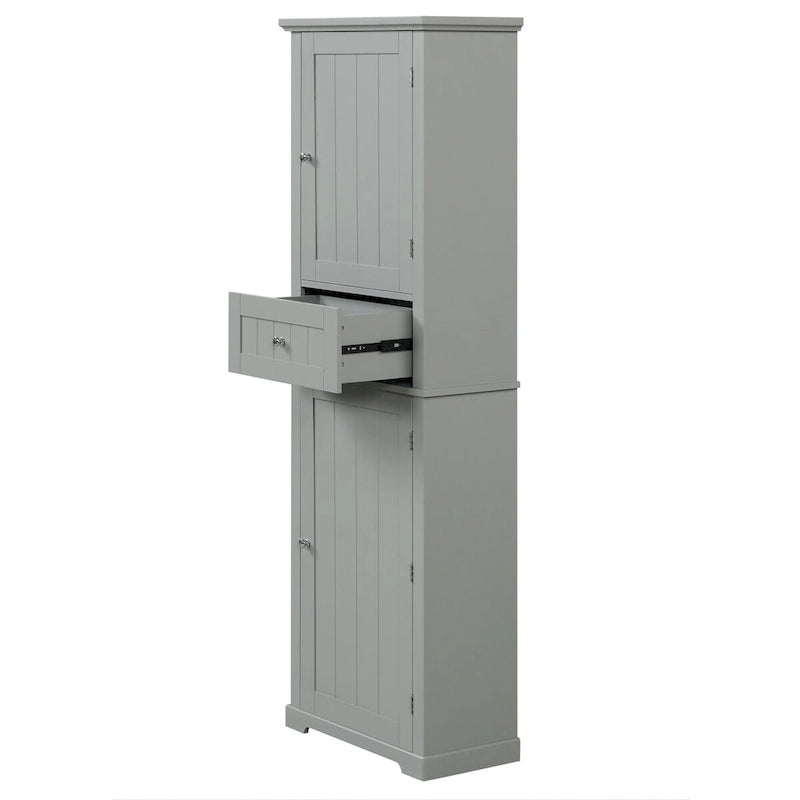 Hoher Badezimmerschrank mit Schublade und verstellbarem Einlegeboden