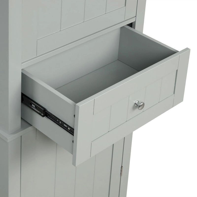 Hoher Badezimmerschrank mit Schublade und verstellbarem Einlegeboden