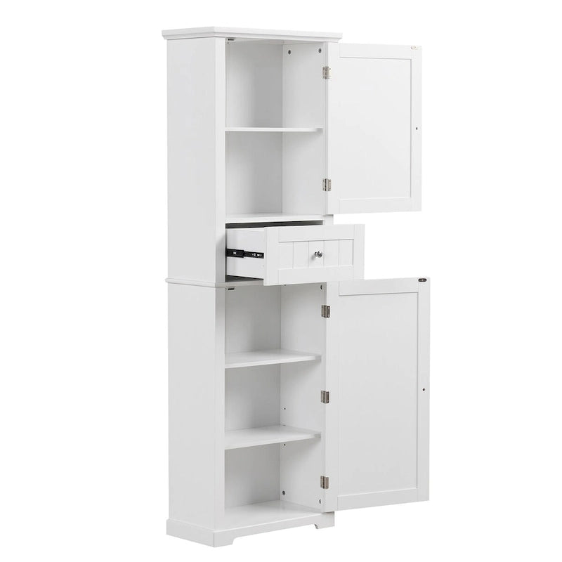 Hoher Badezimmerschrank mit Schublade und verstellbarem Einlegeboden